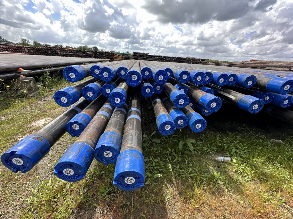 Sooner Inc, TerraTech pipe yard, Sooner Pipe with Sooner barcodes on them, Sooner360, OCTG